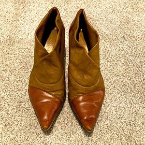 Genuine leather booties